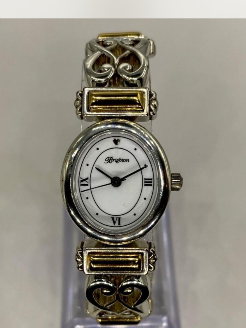 * Brighton  ^^^ Two-Tone Silver and Gold Women’s Bracelet Watch * Luxury *